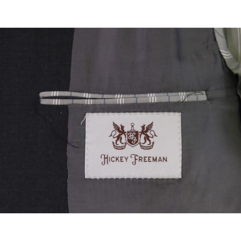 Hickey Freeman Gray Blazer Solid Wool 2-Btn Linds… - image 8